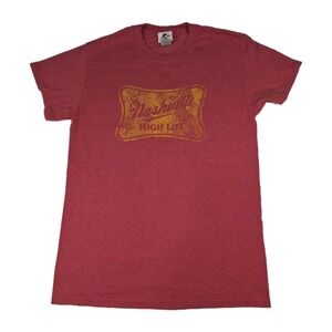 Nashville High Life Mens sz S Red Short Sleeve t-shirt Tennessee Country Music